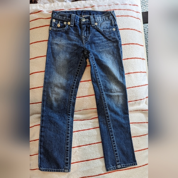 Sold Out True Religion girls size 7 Y2K k jeans perfect condition embroidered - Picture 4 of 6